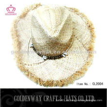 Hochwertiger Cowboy-Strohhut Raffia